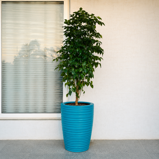 GARDENCIA VIVA 25 Inch Long Round Planter Pot | Blow Molded Flower Pot for Indoor & Outdoor Plants | Lightweight Heavy Duty Garden Pot | Weather Resistant Decorative Planter for Home Garden & Terrace Garden