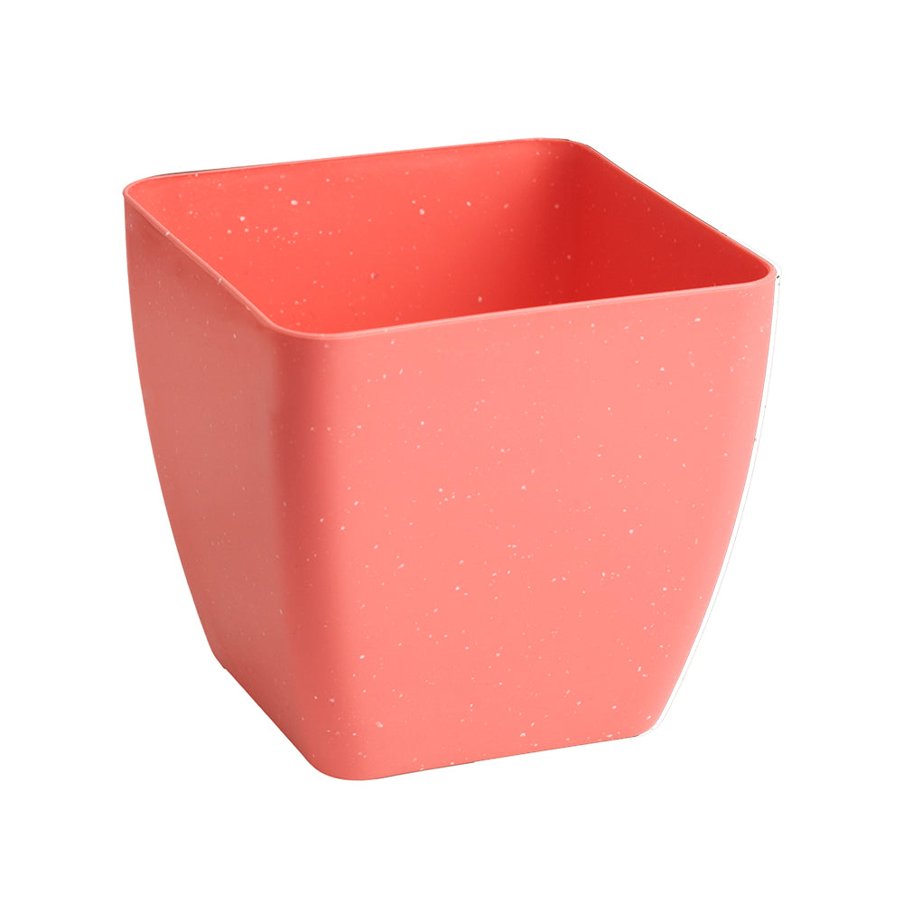 GARDENCIA Self Watering Flower Pot Lizza with Inner Tray, Plastic Planter, Lightweight, 15x15x18 cm, Pack of 7