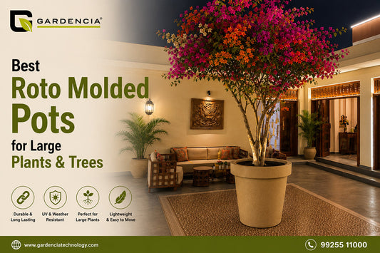 Large roto molded pots for plants and trees