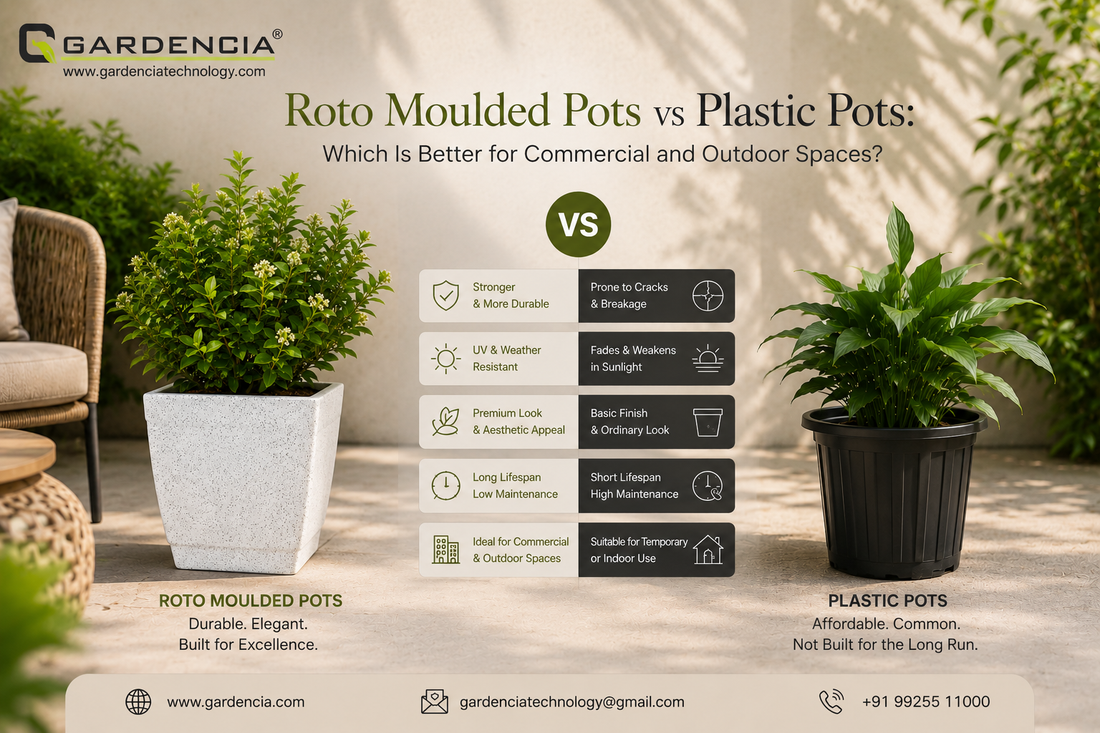 Roto Moulded Pots vs Plastic Pots Which Is Better for Commercial and Outdoor Spaces
