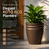 GARDENCIA ROTO RCD Round Planter with Dot Finish Color