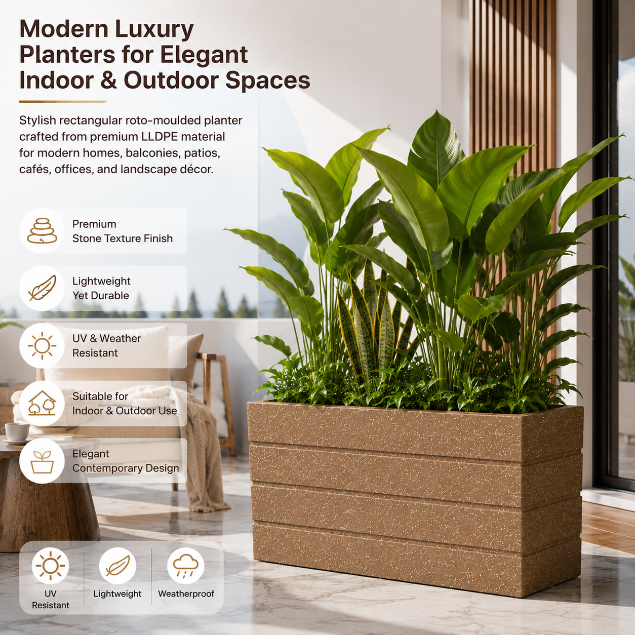 Gardencia Roto G Tray Rectangle Pots