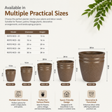 GARDENCIA ROTO RCD Round Planter with Dot Finish Color
