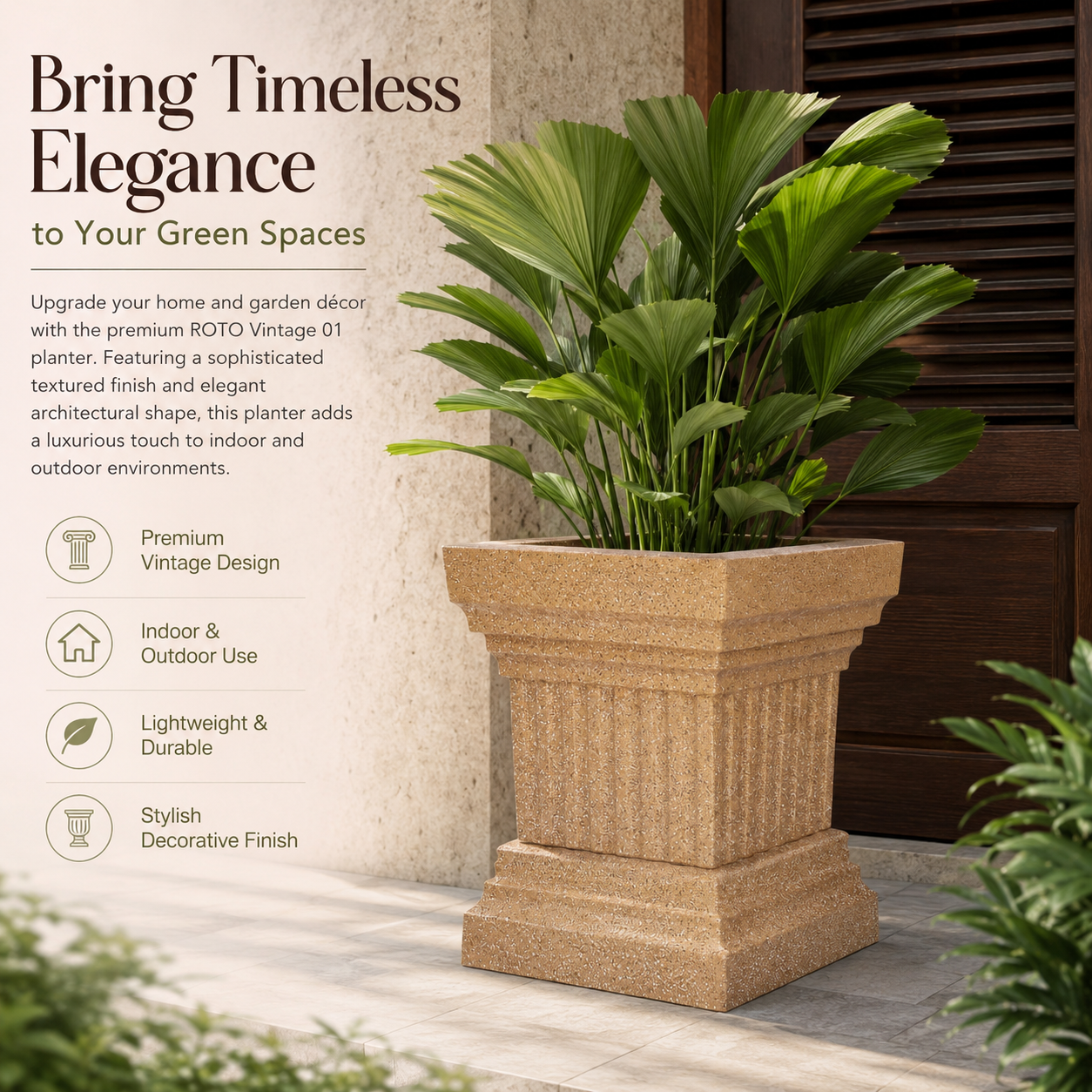 Roto Vintage 01 Self Watering Square Planter