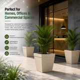 GARDENCIA ROTO DOVE – Square Planter with Dot Finish Colour