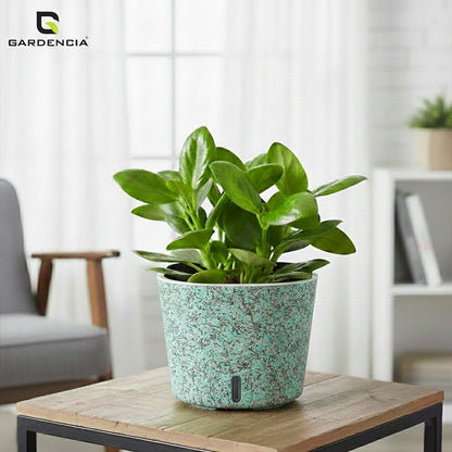 Cube Painted Self Watering Pot