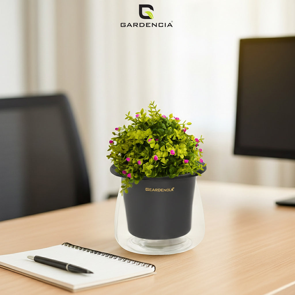 GARDENCIA Conic Self Watering Pot for Indoor & Outdoor Plants | Glossy Polypropylene with UV Protection | Modern Planter for Home, Balcony, Office & Garden Dcor