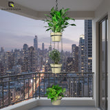 GARDENCIA Cube Self Watering Pot 6 Inch with Hanging Chain Modern Hanging Planter for Indoor & Outdoor Plants, Durable Plastic Pot Ideal for Balcony, Home & Office Decor