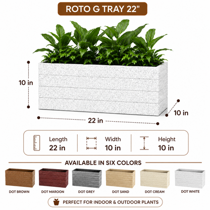 Gardencia Roto G Tray Rectangle Pots