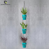 GARDENCIA Cone Self Watering Pot 6 Inch with Hanging Chain Modern Hanging Planter for Indoor & Outdoor Plants, Durable Plastic Pot Ideal for Balcony, Home & Office Decor