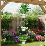 GARDENCIA Cube Self Watering Pot 6 Inch with Hanging Chain Modern Hanging Planter for Indoor & Outdoor Plants, Durable Plastic Pot Ideal for Balcony, Home & Office Decor