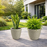 GARDENCIA Roto Candy Pot Combo - 11"X10" / 13"X10"  Round Planter Pot with Drainage Plug, UV Resistant, Lightweight Pot for Indoor & Outdoor Gardening wit Dot Finish Colour Planter for Home, Garden, Balcony, Patio & Terrace