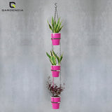 GARDENCIA Cone Self Watering Pot 6 Inch with Hanging Chain Modern Hanging Planter for Indoor & Outdoor Plants, Durable Plastic Pot Ideal for Balcony, Home & Office Decor