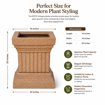 Roto Vintage 01 Self Watering Square Planter