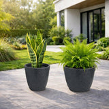 GARDENCIA Roto Candy Pot Combo - 11"X10" / 13"X10"  Round Planter Pot with Drainage Plug, UV Resistant, Lightweight Pot for Indoor & Outdoor Gardening wit Dot Finish Colour Planter for Home, Garden, Balcony, Patio & Terrace