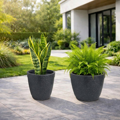 GARDENCIA Roto Candy Pot Combo - 11"X10" / 13"X10"  Round Planter Pot with Drainage Plug, UV Resistant, Lightweight Pot for Indoor & Outdoor Gardening wit Dot Finish Colour Planter for Home, Garden, Balcony, Patio & Terrace