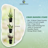 GARDENCIA Cone Self Watering Pot 6 Inch with Hanging Chain Modern Hanging Planter for Indoor & Outdoor Plants, Durable Plastic Pot Ideal for Balcony, Home & Office Decor
