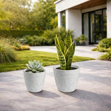 GARDENCIA Roto Candy Pot Combo - 9"x8"/ 11"X10"  Round Planter Pot with Drainage Plug, UV Resistant, Lightweight Pot for Indoor & Outdoor Gardening wit Dot Finish Colour Planter for Home, Garden, Balcony, Patio & Terrace