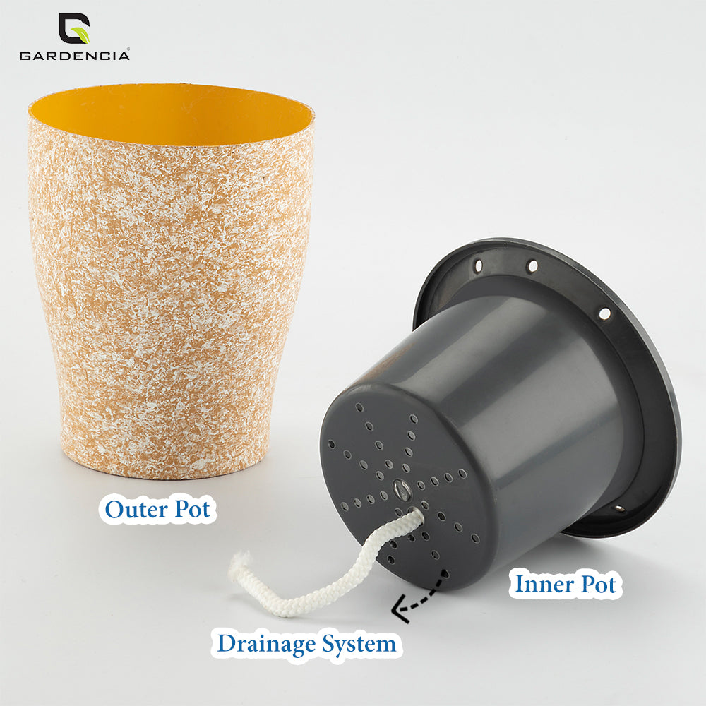 Cone Painted Self Watering Pot