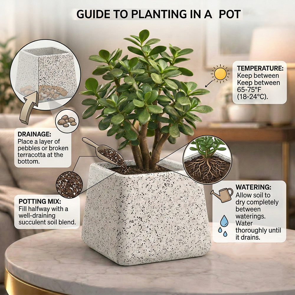 GARDENCIA Roto Tiny 05 Self Watering Square Planter Pot 6"