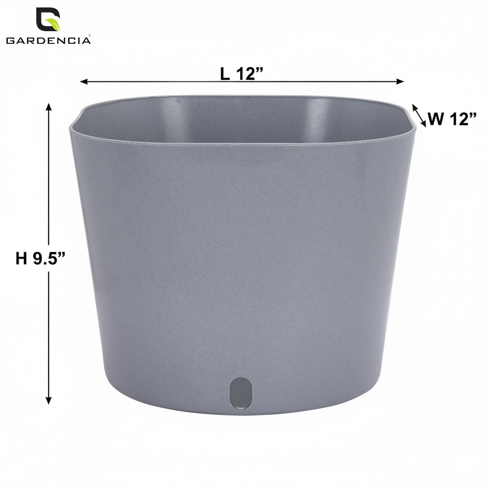 Gardencia Cube 6/12" Self Watering Square Pot