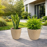 GARDENCIA Roto Candy Pot Combo - 11"X10" / 13"X10"  Round Planter Pot with Drainage Plug, UV Resistant, Lightweight Pot for Indoor & Outdoor Gardening wit Dot Finish Colour Planter for Home, Garden, Balcony, Patio & Terrace