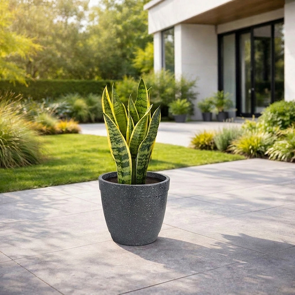 GARDENCIA ROTO Candy 9/11/13" Morden Round Planter Pot