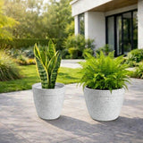 GARDENCIA Roto Candy Pot Combo - 11"X10" / 13"X10"  Round Planter Pot with Drainage Plug, UV Resistant, Lightweight Pot for Indoor & Outdoor Gardening wit Dot Finish Colour Planter for Home, Garden, Balcony, Patio & Terrace