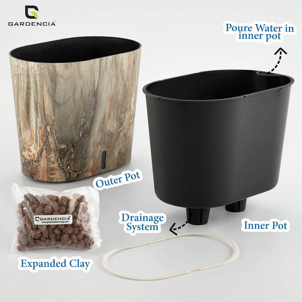 Cavender Printed Self Watering Pot