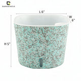 Cube Painted Self Watering Pot