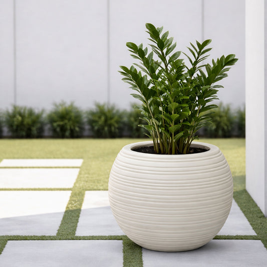 GARDENCIA JUPITER BIG 16 Inch Round(Matka) Planter Pot | Blow Molded Flower Pot for Indoor & Outdoor Plants | Lightweight Heavy Duty Garden Pot | Weather Resistant Decorative Planter for Home Garden & Terrace Garden