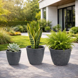 GARDENCIA Roto Candy Pot Combo - 9"x8"/ 11"X10" / 13"X10"  Round Planter Pot with Drainage Plug, UV Resistant, Lightweight Pot for Indoor & Outdoor Gardening wit Dot Finish Colour Planter for Home, Garden, Balcony, Patio & Terrace