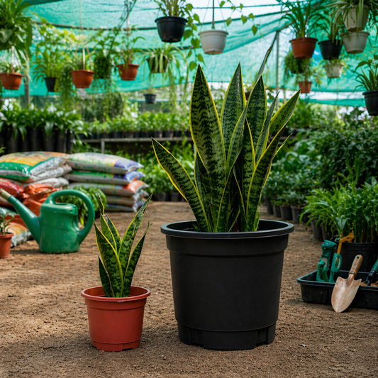 GARDENCIA Nursery Pot (3 Inch) | Plant Seed Starting Pots | Garden Plant Pots for Indoors & Outdoors | Planting Pots | Plant Containers for Home Plants | Black & TerracottaPot