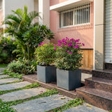 GARDENCIA ROTO BOX – Square Planter with Dot Finish Colour | Non-Breakable & Light Weight Outdoor & Indoor Flower Pot | Heavy-Duty Large Plant Container for Big House, Patio, Garden & Balcony