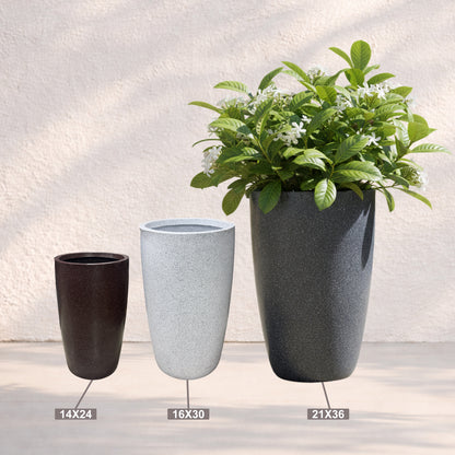 GARDENCIA ROTO TOWER Pot – Long Round Planter with Dot Finish Colour | Non-Breakable & Light Weight Outdoor & Indoor Flower Pot | Heavy-Duty Large Plant Container for Big House, Patio, Garden & Balcony