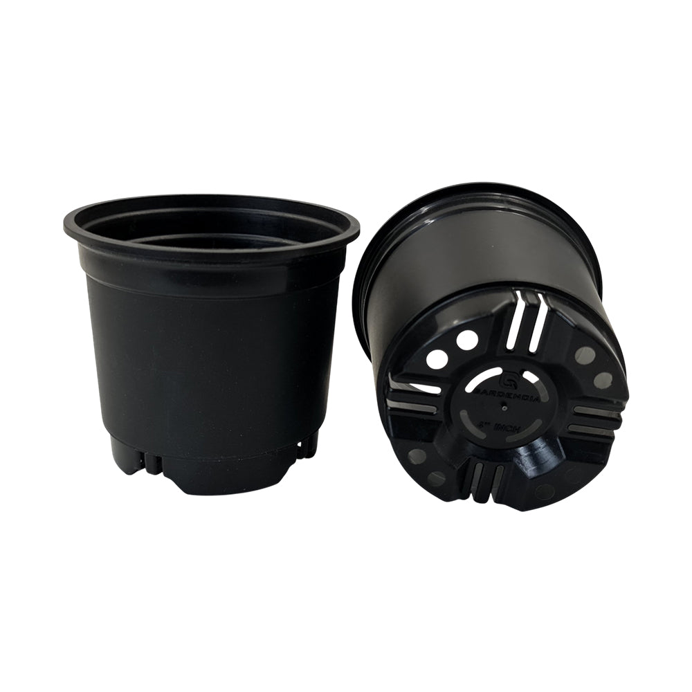 GARDENCIA Nursery Pot (5 Inch) | Plant Seed Starting Pots | Garden Plant Pots for Indoors & Outdoors | Planting Pots | Plant Containers for Home Plants | Black & Terracotta Pot