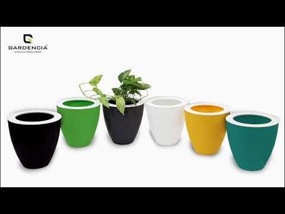 GARDENCIA Convex 8"/10"/12" with Smart Tray Self Watering Plant Pot | Large Plastic Planter with Drainage | UV Protected Polypropylene Flower Pot for Indoor Outdoor Garden