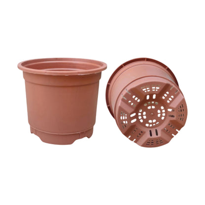 GARDENCIA Nursery Pot (5 Inch) | Plant Seed Starting Pots | Garden Plant Pots for Indoors & Outdoors | Planting Pots | Plant Containers for Home Plants | Black & Terracotta Pot